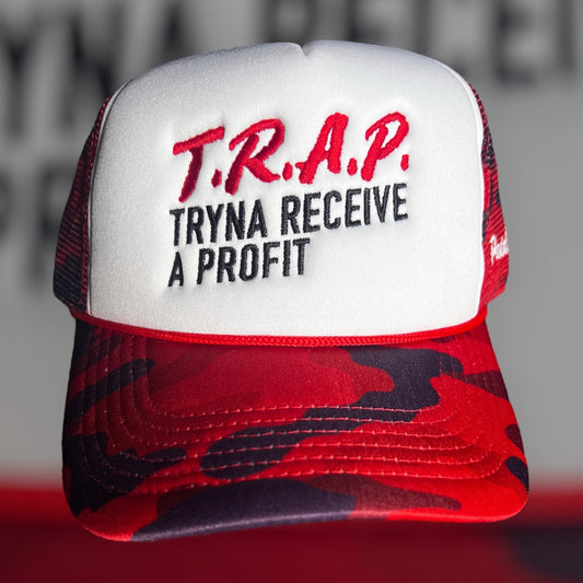 Red Camo Trap Hat